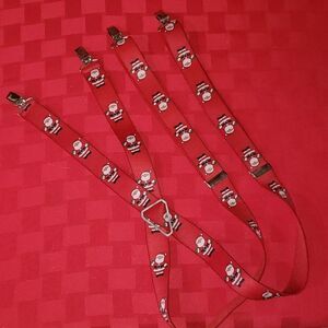 VNTG Pelican Red Santa Clause Suspenders